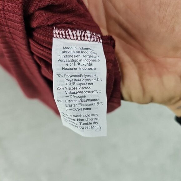 Madewell Top Womens Size M Rouge Turtleneck Ribbed Knit Lightweight Stretch NWT - Picture 5 of 8